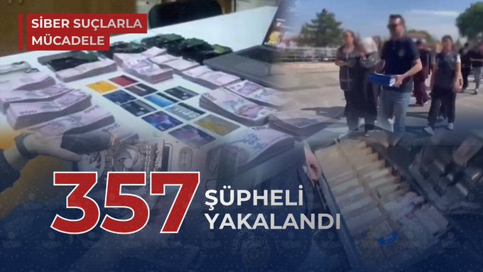 İçişleri Bakanlığı Duyurdu: 18 İlde Düzenlenen Siber Suç Operasyonlarında 357 Şüpheli Yakalandı, 194’ü Tutuklandı