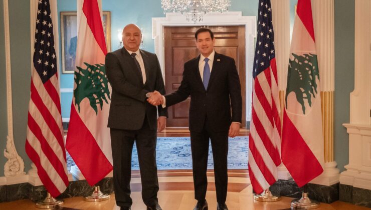 Lübnan Cumhurbaşkanı Joseph Avn Ve ABD Dışişleri Bakanı Marco Rubio Washington’da Görüştü
