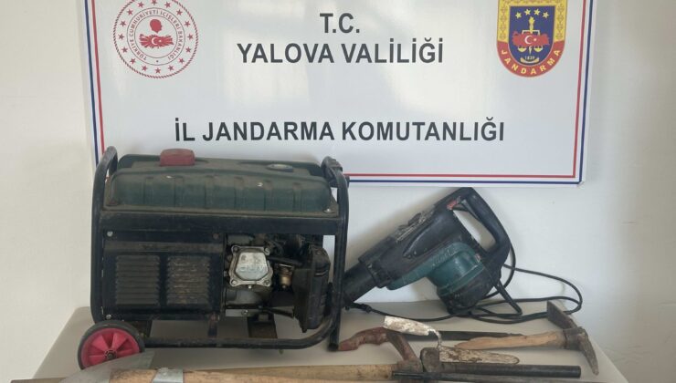 Yalova’da Ormanlık Alanda Kaçak Kazı Yapan İki Şüpheli Suçüstü Yakalandı