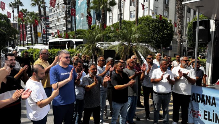 Adana’da servis plakası ihalesi gerginliği: Belediyeye girmek isteyen gruba müdahale