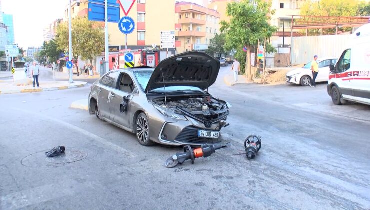 Kartal’da kontrolden çıkan otomobil 3 araca çarptı: 2 yaralı